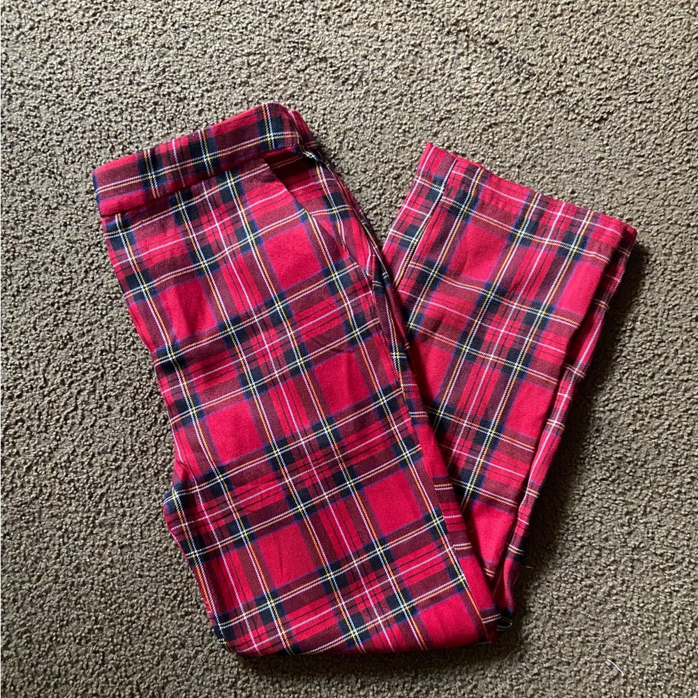 NWOT Plaid Flared Trousers